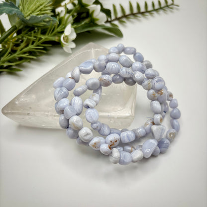 Blue Lace Agate Tumble Bracelet