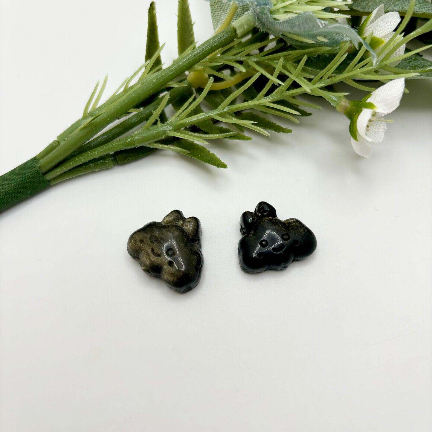 Gold Sheen Obsidian Smiling Clouds