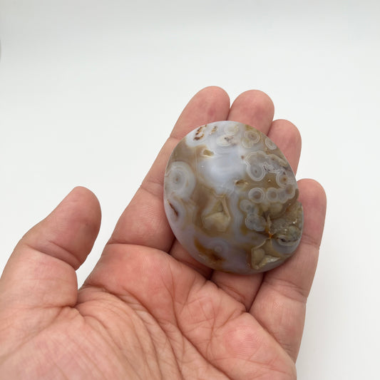 8th Vein Ocean Jasper Palm Stone