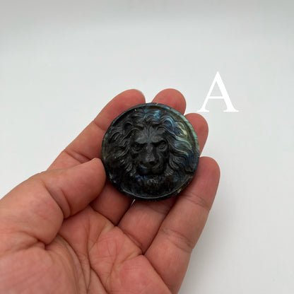 Labradorite Lion Medallions