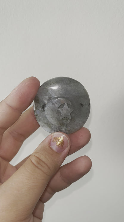 Labradorite Moon and Star