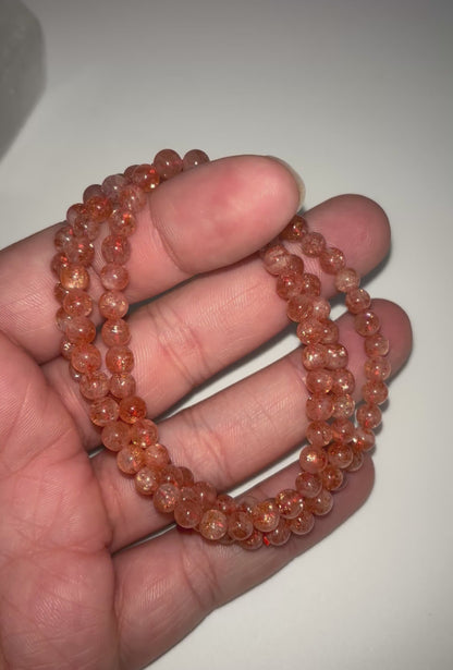 HQ Sunstone Triple Wrap Bracelet