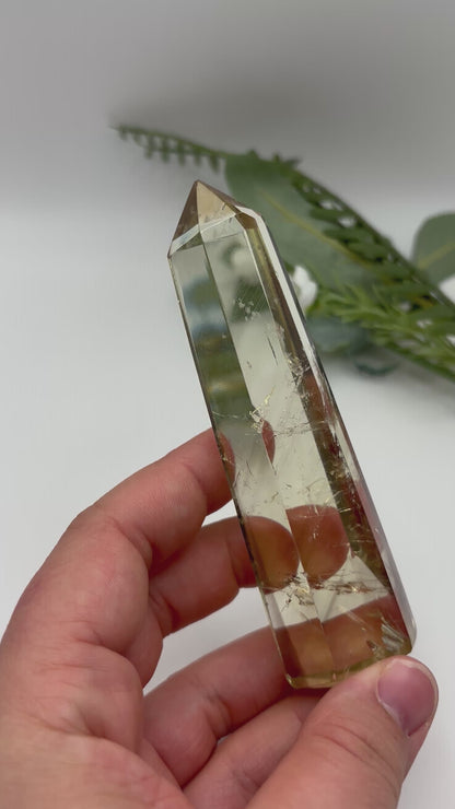 High Grade Champagne Citrine Tower with Phantoms