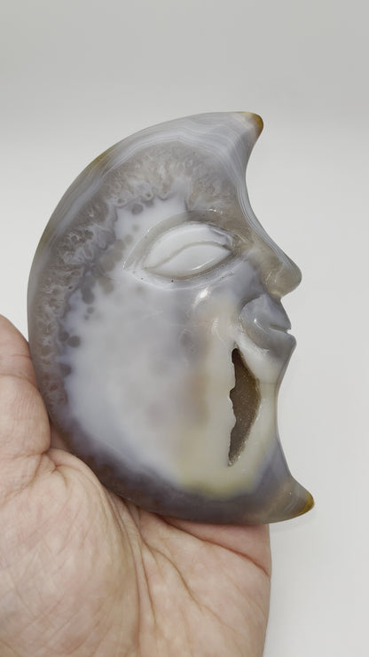 Druzy Agate Moon