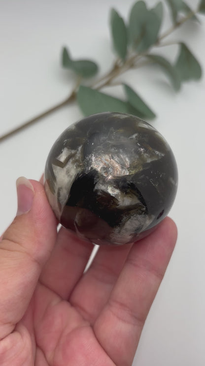 Green Tourmaline with Mica Spheres