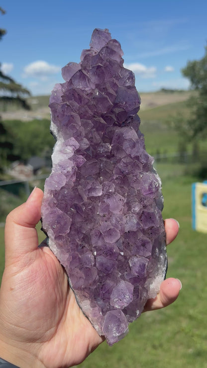XL Raw Amethyst Chunk on Stand