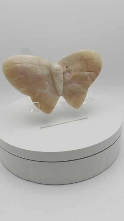 Orange Flower Agate Butterfly